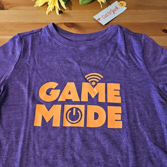 Cat & Jack™ - Boys' Short Sleeve 'Game mode' Graphic T-Shirt -Purple S - Picture 5 of 7
